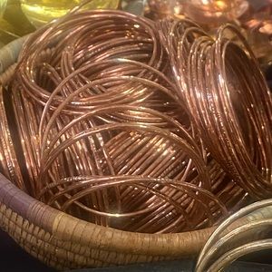 Solid Copper and brass bangles sold in 3